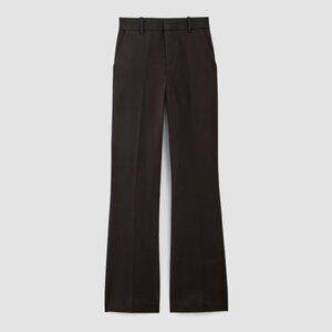 Everlane The Bi-Stretch Flare Pant Cotton Blend Trousers Black Size 8 NWOT